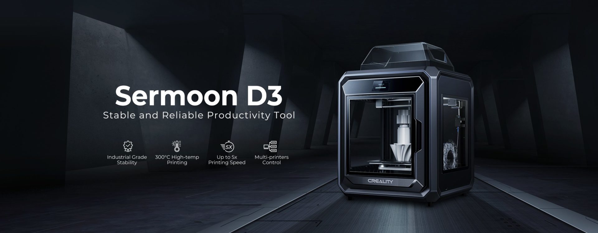 Crealityから工業デザイナー向けの３Dプリンター「Sermoon D3」が発表